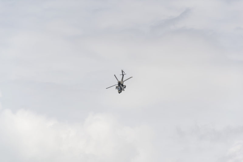 AH-64D performing a "bow" signalling the end of aerial display session.